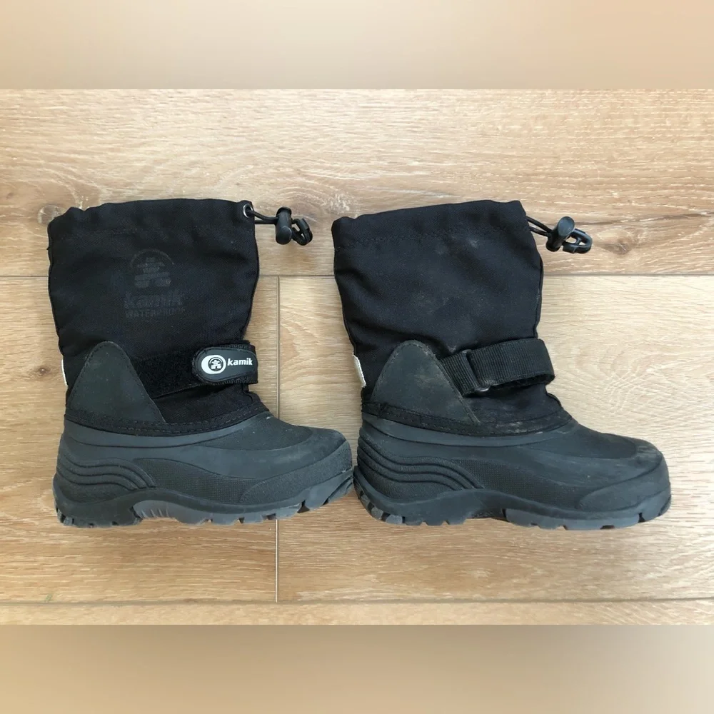 Kamik Black Waterproof Snow Boots 10